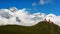 Old Gergeti christian church near Kazbegi, Stepantsminda village