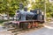 Old german locomotive Krupp in Larissa station, Greece.