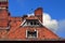 Old German tile roof. Baltiysk, Pillau previously, Kaliningrad o