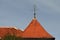 Old German tile roof. Zelenogradsk (Cranz), Russia