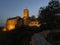 Old german Wartburg castle of Eisenach illuminated at night