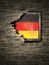 Old Germany flag in brick wall