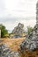 Old Gessopalena town public archeological site of the old medieval village in gypsum stone in Majella mountains