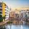 Old Girona town, view on river Onyar