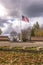 Old Glory waving in the wind Oregon.