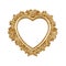 Old gold heart picture frame