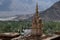 Old Gold Little Stupa of Tibet Buddhism of Leh Palace