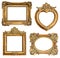 Old golden frame. antique object