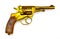 Old golden revolver