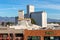 Old grain elevator in downtown Petaluma, California