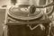 Old Gramophone, in Black and white Very Old Gramophone, in