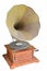 Old gramophone for platter player in former times