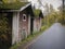 The old granary buildings on the side of the road