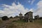 An old Granary and castle above the village of Lindoso in the Parque Nacional da Peneda-Geres in northern Portugal