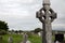 Old grave cross on celtic cemetery in ireland