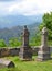 Old graves in a yard of a church