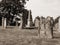 Old Gravestone in sepia