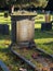 Old Gravestone on a sunny Autumn morning in an English Cemetery