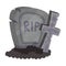 Old gray gravestone. Halloween object. Vector illustration.