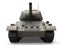 Old gray military heavy tank - front view closeup shot