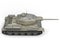 Old gray military heavy tank - top down view
