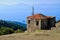 Old Greek Mountain Village Stone House Overlooking Gulf of Corinth