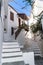 Old greek town street alley skiathos