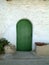 Old green door