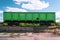 Old green freight wagon