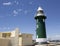 Old green lighthouse at Fremantle Western Australia