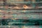 Old green and orange painted vintage wooden contrast texture