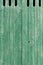 Old green painted weathered wooden planks