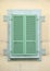 Old Green Wooden shutters