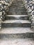 Old grey stone steps leading upwards