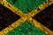 Old grunge Jamaica background flag