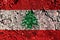 Old grunge Lebanon background flag