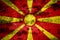 Old grunge Macedonia background flag