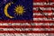 Old grunge Malaysia background flag