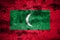 Old grunge Maldives background flag