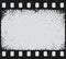 Old grunge movie film strip vintage border texture