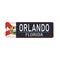Old grunge Orlando road sign on a white background