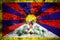 Old grunge Tibet background flag