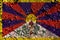 Old grunge Tibet background flag