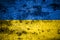 Old grunge Ukraine background flag