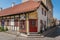 Old half-timbered corner house in Faaborg