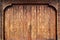 Old hand-carved wooden monastery door from Romania