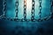 Old Hanging Chains Texture Background, Broken Chain Links Mockup, Thick Metal Chain