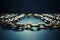 Old Hanging Chains Texture Background, Broken Chain Links Mockup, Thick Metal Chain