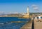 Old harbor of Chania with lighthouse, Crete, Greece