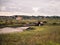 Old harbour house in the marsh in north Norfolk